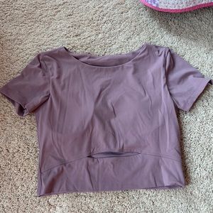 Pink Lily Maybe I’m Dreaming cut out active crop tee